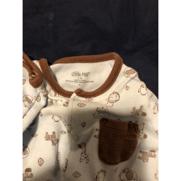 Carter's & Little Me Infant Sleepers Size 3 Months Lot of 2 Pieces - Picture 3 of 6